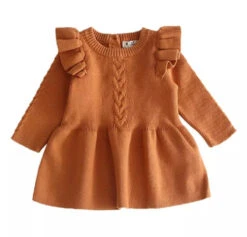 Anastacia Winter Dress | Chestnut - Affordable Baby