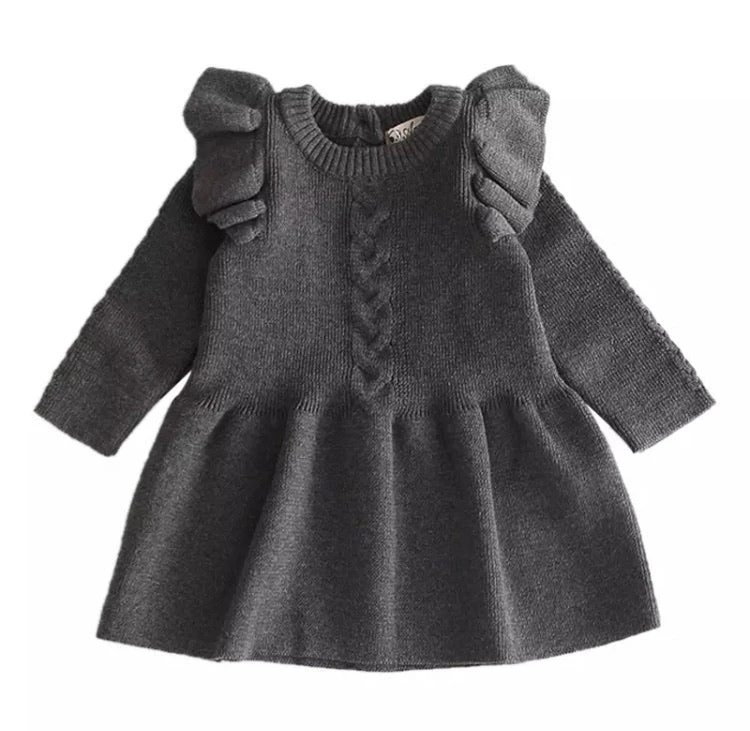 Anastacia Winter Dress | Charcoal - Affordable Baby 3 Anastacia Winter Dress | Charcoal - Affordable Baby