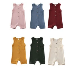 Harrison Button Onesie | Oatmeal - Affordable Baby -Trend Nest Store product image 1214656233
