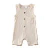 Harrison Button Onesie | Oatmeal - Affordable Baby
