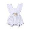 Bow Ruffle Romper | White - Affordable Baby