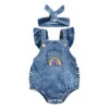 Rainbow Denim Romper - Affordable Baby