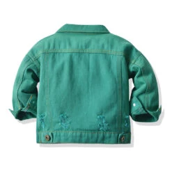 Distressed Denim Jacket | Green - Affordable Baby -Trend Nest Store product image 1986099706