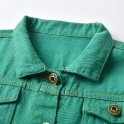 Distressed Denim Jacket | Green - Affordable Baby -Trend Nest Store product image 1986099708