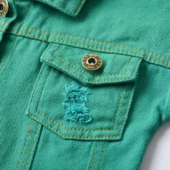 Distressed Denim Jacket | Green - Affordable Baby -Trend Nest Store product image 1986099709
