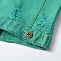 Distressed Denim Jacket | Green - Affordable Baby -Trend Nest Store product image 1986099710