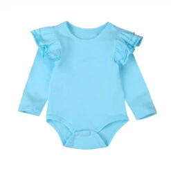 Long Sleeve Flutter Bodysuit | 8 Colours - Affordable Baby -Trend Nest Store product image 614887138