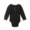 Ribbed Button Bodysuit | Black - Affordable Baby