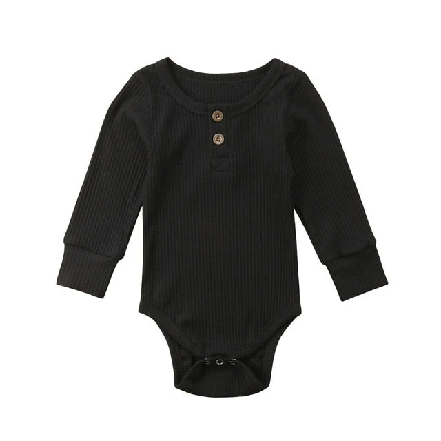Ribbed Button Bodysuit | Black - Affordable Baby 3 Ribbed Button Bodysuit | Black - Affordable Baby