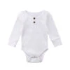 Ribbed Button Bodysuit | White - Affordable Baby