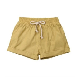 Basic Cotton Shorts | Mustard - Affordable Baby