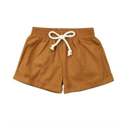 Basic Cotton Shorts | Brown - Affordable Baby